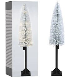 Sapin de Noël Lumineux Enneigé - 25 LED - 120 cm Sapin de Noël - Effet neige - LED chaudes - Base 18 x 18 cm - Intérieur - Alimenté par piles