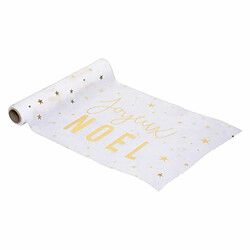 Chemin de Table Noël La Maison 500cm Blanc&Or