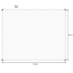 ECD Germany Bâche avec œillets - 260 g/m² pas cher