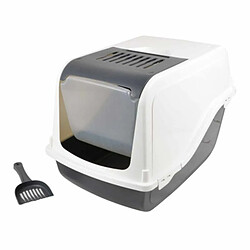 Paris Prix Litière pour Chat Toilette - Ivoire et Anthracite