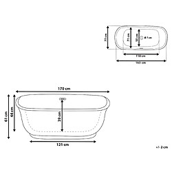 Avis BELIANI Baignoire TESORO 170 cm Rouge