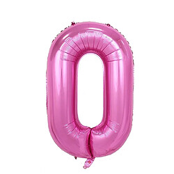 Wewoo 2 PCS 40 Pouces Aluminium Ballons Mariage Rose Rouge