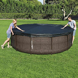 Avis Bestway Couverture piscine Flowclear 366 cm - Anthracite