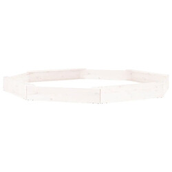 vidaXL Bac à sable octogone blanc