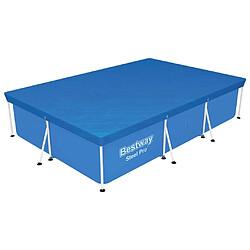 Bestway Couverture piscine Flowclear Couverture piscine - Polyéthylène - Trous de vidange - Fixation par corde - 304 x 205 cm