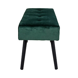 Avis MES Banc 100 cm Velours Vert LEEDY
