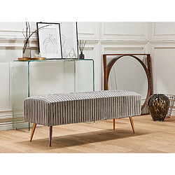 Beliani Banquette Paterson - Velours Gris Clair
