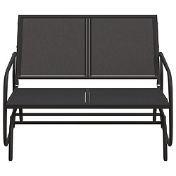 Avis vidaXL Banc Oscillant de Jardin 120,5x76x86,5 cm Noir