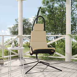 vidaXL Chaise balançoire de jardin - Crème