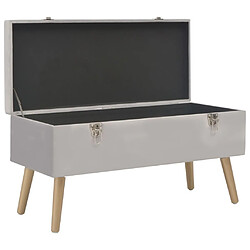 Avis vidaXL Banc avec rangement 80 cm - Gris Velours
