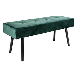 MES Banc 100 cm Velours Vert LEEDY