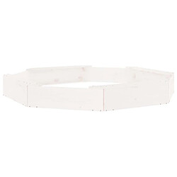 vidaXL Bac à sable avec sièges octogone blanc