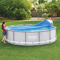 BESTWAY Couverture solaire Flowclear Couverture solaire piscine Bestway - Réduit évaporation - Chauffe eau - Ø427 cm