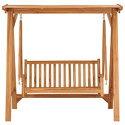 vidaXL Balancelle 170 cm Bois de teck massif