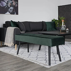 MES Banc 100 cm Velours Vert LEEDY