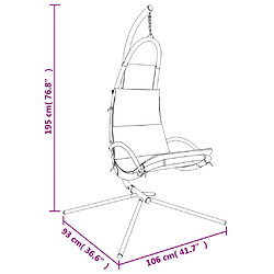vidaXL Chaise balançoire de jardin - Crème pas cher