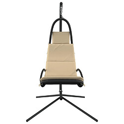 Avis vidaXL Chaise balançoire de jardin - Crème