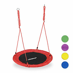 Balançoire nid Relaxdays - Ø 90 cm - Rouge