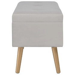 Acheter vidaXL Banc avec rangement 80 cm - Gris Velours