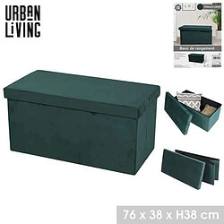 Acheter Urban Living Banc de rangement pliable Kube en velours côtelé - Céladon