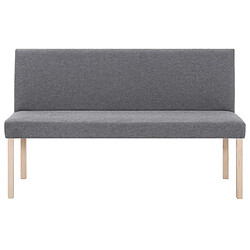 Avis vidaXL Banc Gris Clair Polyester