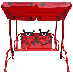 vidaXL Siège balançoire pour enfants - Rouge