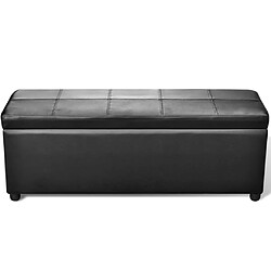 vidaXL Banc de rangement Noir