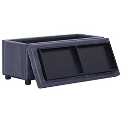 Acheter vidaXL Pouf de rangement - Gris