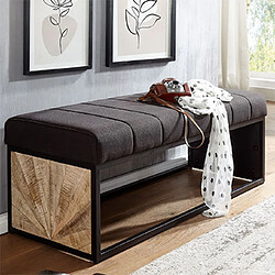 Mes Banc en tissu et métal - Noir