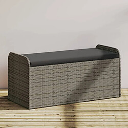 vidaXL Banc de rangement 115 cm - Gris