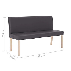Helloshop26 Banc banquette classique - Gris pas cher