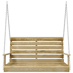 Avis vidaXL Balancelle Bois de pin imprégné 110 cm
