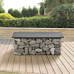 En.casa banc de jardin gabion - Gris pas cher