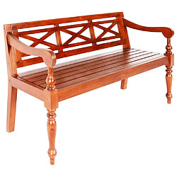 vidaXL Banc Batavia - Marron foncé