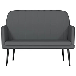 Helloshop26 Banc banquette 2 places - Gris
