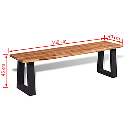 vidaXL Banc en bois d'acacia 160 cm pas cher