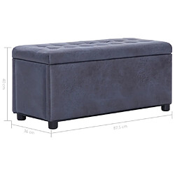vidaXL Pouf de rangement - Gris pas cher