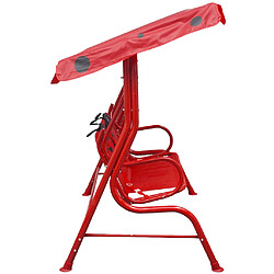 Avis vidaXL Siège balançoire pour enfants - Rouge