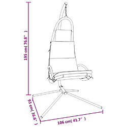 vidaXL Chaise Balançoire Jardin Gris pas cher