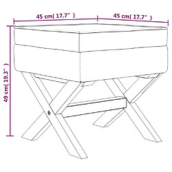 vidaXL Tabouret de rangement - Gris foncé pas cher