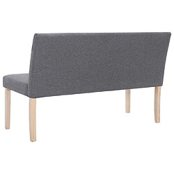 vidaXL Banc Gris Clair Polyester pas cher