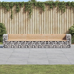 VidaXL Banc gabion bois de pin 347 cm