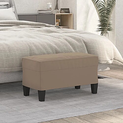 vidaXL Banc Taupe 70x35x41 cm Microfibre