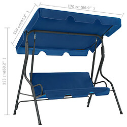 vidaXL Balancelle de jardin - Bleu foncé pas cher