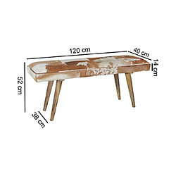 Mes Banc en cuir de chèvre - Marron pas cher