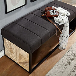 Mes Banc en tissu et métal - Noir