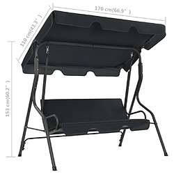 vidaXL Balancelle de Jardin - Anthracite pas cher