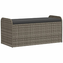 vidaXL Banc de rangement 115 cm - Gris