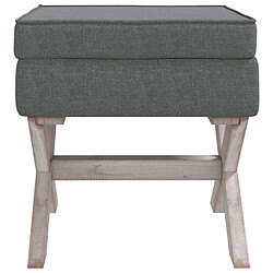 Avis vidaXL Tabouret de rangement - Gris foncé