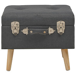 vidaXL Tabouret de rangement 40cm - Gris Foncé